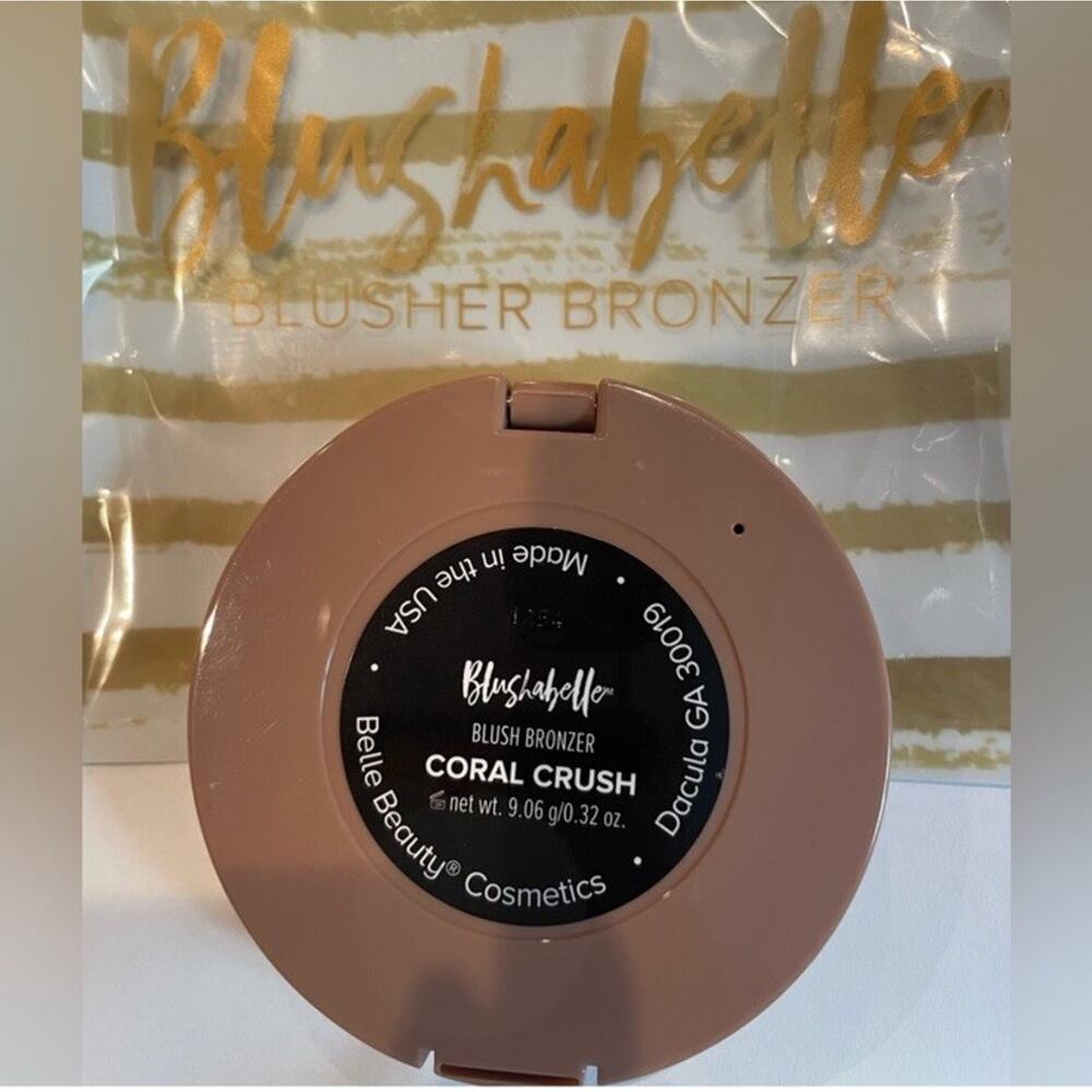 Belle Beauty Blushabelle - CORAL CRUSH Blush Bronzer Kim Gravel 0.32 oz SEALED - Picture 2 of 4